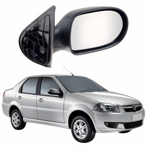 Retrovisor Fiat Siena Economy Fire 2011 Até 2017 4 Portas Sem Controle Lado Direito Passageiro Original