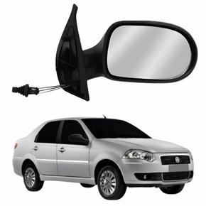 Retrovisor Fiat Siena Es Attractive 2011 2012 4 Portas Com Controle METAGAL Lado Direito Passageiro
