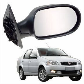 Retrovisor Fiat Siena Es Attractive 2011 Até 2016 4 Portas Sem Controle Lado Direito Passageiro Original