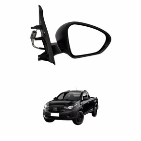 Retrovisor Fiat Strada 2020 Até 2024 Com Controle Lado Esquerdo Motorista