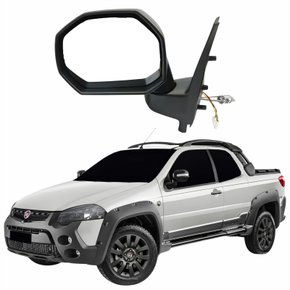 Retrovisor Fiat Strada Adventure Locker 2008 Até 2013 Com Controle Com Pisca Lado Esquerdo Motorista