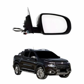 Retrovisor Fiat Toro 2016 Até 2021 Com Pisca Foldway Luz de Solo Lado Direito Passageiro