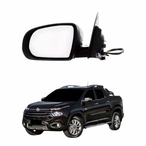 Retrovisor Fiat Toro 2016 Até 2021 Com Pisca Foldway Luz de Solo Lado Esquerdo Motorista