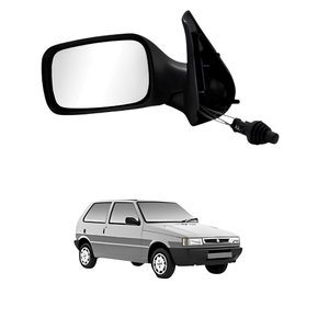 Retrovisor Fiat Uno 2001 2002 2003 2004 2 Portas Com Controle Lado Direito Passageiro