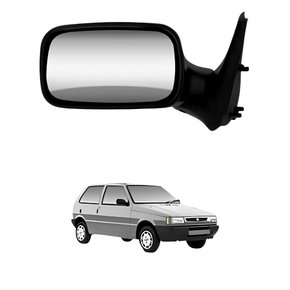 Retrovisor Fiat Uno 2001 2002 2003 2004 2 Portas Sem Controle Lado Direito Passageiro