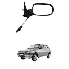 Retrovisor Fiat Uno 2005 Até 2010 4 Portas Com Controle Lado Esquerdo Motorista