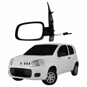 Retrovisor Fiat Uno Vivace 2011 2012 2013 2014 2 Portas Com Controle Lado Esquerdo Motorista