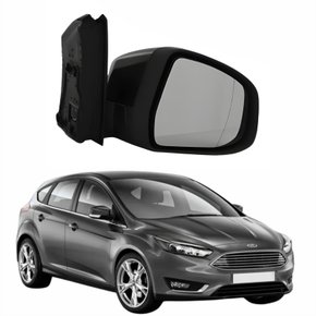 Retrovisor Ford Focus 2014 Até 2016 Com Pisca Elétrico e Luz de Solo Lado Direito Passageiro