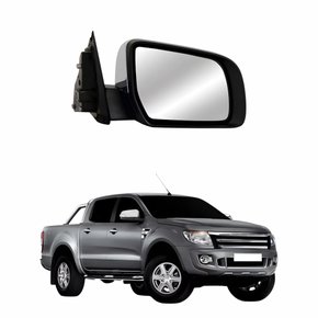 Retrovisor Ford Ranger 2012 Até 2017 Elétrico Cromado Com Pisca Foldway Luz de Solo Lado Direito Passageiro