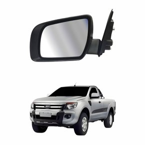 Retrovisor Ford Ranger 2013 Até 2018 Elétrico Com Capa Cromada Lado Esquerdo Motorista