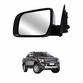 Retrovisor Ford Ranger 2012 Até 2017 Eletrico Com Pisca Capa Cromada Lado Direito Passageiro