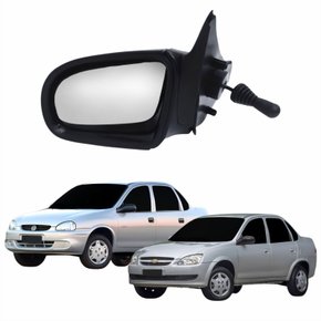 Retrovisor Gm Corsa 1994 Até 2010 Classic 2011 Até 2016 2 4 Portas Com Controle Lado Esquerdo Motorista