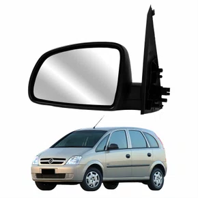 Retrovisor Gm Meriva 2002 Até 2011 Elétrico Asferico Capa Lisa Lado Esquerdo Motorista