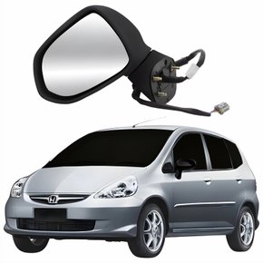 Retrovisor Honda Fit 2003 Até 2008 Elétrico Liso Lado Esquerdo Motorista