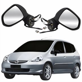 Retrovisor Honda Fit 2003 Até 2008 Elétrico Liso Lado Esquerdo Motorista