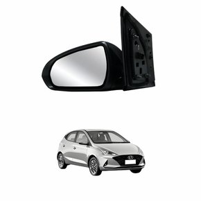 Retrovisor Hyundai Hb20 2020 Até 2024 Eletrico Com Pisca Lado Direito Passageiro