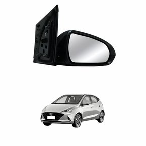Retrovisor Hyundai Hb20 2020 Até 2024 Eletrico Com Pisca Lado Esquerdo Motorista