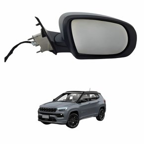 Retrovisor Jeep Commander 2021 2022 2023 Com Pisca Eletrico Com Aplique Cromado Lado Esquerdo Motorista