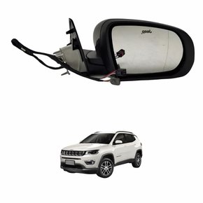Retrovisor Jeep Compass 2021 Até 2024 Com Pisca Eletrico Lado Esquerdo Motorista
