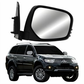 Retrovisor Mitsubishi Dakar 2007 Até 2016 Elétrico Capa Cromada Lado Direito Passageiro