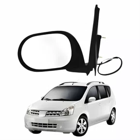 Retrovisor Nissan Livina 2009 Até 2015 Elétrico Capa Lisa Lado Esquerdo Motorista