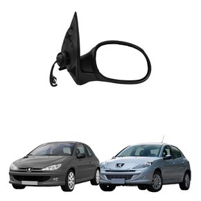 Retrovisor Peugeot 206 1999 Até 2008 207 2009 Até 2015 Eletrico Lado Esquerdo Motorista