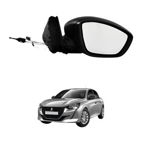 Retrovisor Peugeot 208 2021 2022 2023 Com Controle Com Pisca Lado Esquerdo Motorista