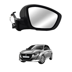 Retrovisor Peugeot 208 2021 2022 2023 Eletrico Lado Esquerdo Motorista Sensor de Temperatura