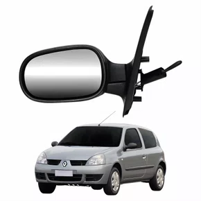 Retrovisor Renault Clio 2003 Até 2012 Com Controle Texturizado Lado Esquerdo Motorista