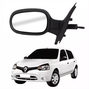 Retrovisor Renault Clio 2003 Até 2012 Com Controle Capa Texturizada Lado Direito Passageiro