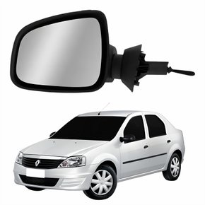 Retrovisor Renault Logan 2011 2012 2013 2014 Com Controle Capa Primer Lado Esquerdo Motorista