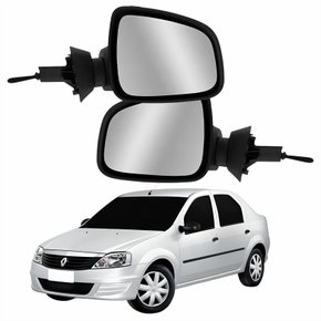 Par Retrovisor Renault Logan 2011 2012 2013 2014 Com Controle Capa Primer