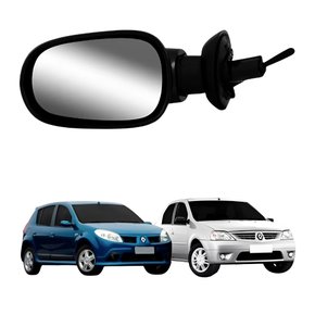 Retrovisor Renault Logan Sandero 2006 2007 2008 Com Controle Lado Direito Passageiro