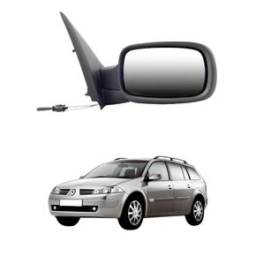 Retrovisor Renault Megane 2006 Até 2012 Texturizado Com Controle Lado Esquerdo Motorista