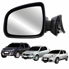Retrovisor Renault Logan Sandero Stepway 2010 2011 2012 2013 2014 Elétrico Lado Esquerdo Motorista