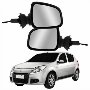 Par Retrovisor Renault Sandero 2011 2012 2013 2014 Com Controle Capa Primer