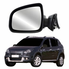 Retrovisor Renault Sandero Stepway 2010 2011 2012 2013 2014 Elétrico Lado Esquerdo Motorista