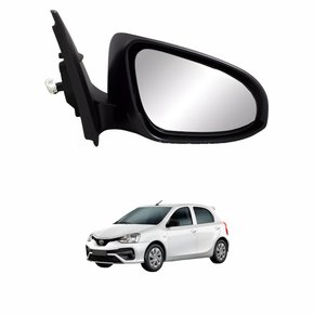 Retrovisor Toyota Etios 2014 Até 2024 Eletrico Com Pisca Lado Esquerdo Motorista