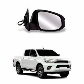 Retrovisor Toyota Hilux Srv 2016 Até 2023 Elétrico Com Pisca Fumê Foldway Lado Direito Passageiro