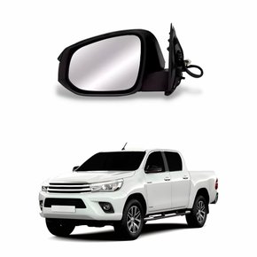 Retrovisor Toyota Hilux Srv 2016 Até 2023 Elétrico Com Pisca Fumê Foldway Luz De Cortesia Lado Esquerdo Motorista