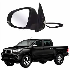 Retrovisor Toyota Hilux Srv 2016 2017 2018 2019 2020 Elétrico Com Pisca Capa Cromada Lado Esquerdo Motorista Original