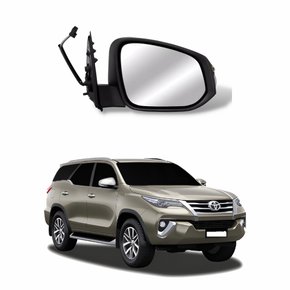 Retrovisor Toyota Hilux Sw4 2016 Até 2023 Elétrico Com Pisca Cristal Power Fold Luz De Cortesia Cromada Lado Direito Passageiro