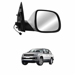 Retrovisor Vw Amarok 2010 Até 2020 Eletrico Capa Cromada Lado Esquerdo Motorista