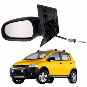 Retrovisor Vw Crossfox 2005 2006 2007 2008 2009 Com Controle Lado Esquerdo Motorista Original