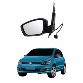 Retrovisor Vw Fox 2011 2012 2013 2014 Elétrico Com Pisca Lado Esquerdo Motorista