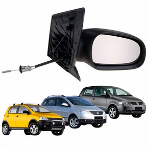 Retrovisor Vw Crossfox 2005 Até 2009 Fox 2003 Até 2010 Spacefox 2006 Até 2009 Com Controle Lado Direito Passageiro Original