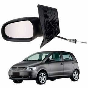 Retrovisor Vw Fox 2003 Até 2010 Com Controle Lado Esquerdo Motorista