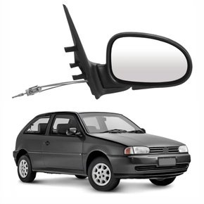 Retrovisor Vw Gol Bola G2 2 Portas 1995 Até 1999 Com Controle Lado Direito Passageiro