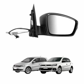 Retrovisor Vw Gol G6 2012 Até 2016 Gol G7 2016 Até 2018 Com Controle Com Pisca Lado Esquerdo Motorista