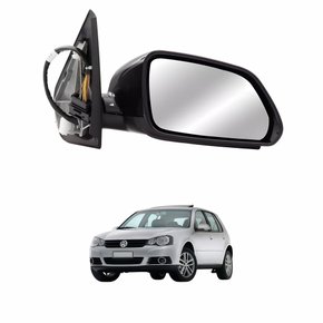 Retrovisor Vw Golf 2008 2009 2010 2011 Eletrico Com Pisca Lado Esquerdo Motorista